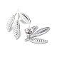 304 Stainless Steel Leaf Stud Earrings for Women EJEW-F300-11P-2