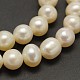 Fili di perle di perle d'acqua dolce coltivate naturali PEAR-F001-21-01-2