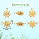 12Pcs 430 Stainless Steel Small Flower Connector Charms & Pendants JX240B-2