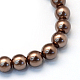 Backen gemalt pearlized Glasperlen runden Perle Stränge HY-Q003-4mm-52-2