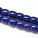 Barrel Lapis Lazuli Beads Strands G-N0140-01-12x12mm-1