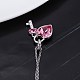 Fashion Zinc Alloy Cubic Zirconia Pendant Necklaces NJEW-BB21782-4