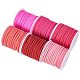 PandaHall 30 Rolls 3mm Lace Faux Leather Suede Beading Cords Velvet String 30 Colors 5.5 Yard Each for Jewelry Making LW-PH0001-05-5