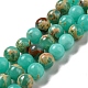 Brins de perles teintes en jaspe impérial synthétique G-D077-A01-02C-1