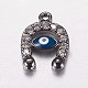 Long-Lasting Plated Brass Micro Pave Cubic Zirconia Enamel Charms ZIRC-L072-55B-1