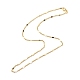 Латунные бордюрные цепочки с сердечным ожерельем для женщин NJEW-P265-36G-2