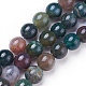 Natural Indian Agate Round Beads Strands G-N0120-06-8mm-1