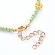 Bracelets de cheville perles de verre AJEW-AN00286-03-3