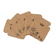 クラフト紙イヤリングディスプレイカード  おもり型  淡い茶色  5.2x4.3x0.05cm CDIS-D005-02-2