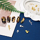 Fashewelry 160pcs clou d'art d'ongle en alliage de zinc rose MRMJ-FW0001-04-5