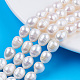 Fili di perle di perle d'acqua dolce coltivate naturali PEAR-N012-09A-5