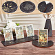 GORGECRAFT 4 Pieces Wooden Tarot Card Stand Holder Moon Lotus Tree of Life Pattern Tarot Card Black Altar Stand Rectangle Moon Shape Tarot Card Display Holder for Witch Divination Ceremonial Supplies DJEW-GF0001-48A-3