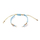 Fabbricazione di braccialetti con perline intrecciate in filo di poliestere e nylon AJEW-JB00945-06-1