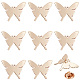 10 Set Schmetterlings-Reversnadel-Brosche aus Legierung JEWB-FG0001-12KCG-1