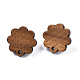 Accessoires de boucles d'oreilles en bois de noyer MAK-N032-015-2