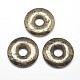 Donut/Pi Disc Natural Pyrite Pendants G-I125-33D-2