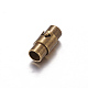 Brass Locking Tube Magnetic Clasps KK-MC077-AB-3