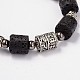 Bracelets de perles de pierre de lave BJEW-D325-01-2