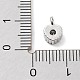 ラックメッキ真鍮マイクロパヴェキュービックジルコニアペンダント  カドミウムフリー＆鉛フリー  長持ちメッキ  三角形  プラチナ  9x6x3.5mm  穴：1.8mm KK-P247-10P-3