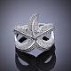 Fashion Style Brass Starfish/Sea Stars Metal Rings RJEW-EE0001-086-D-6