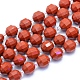 Los abalorios rojos jaspe hebras naturales G-I279-A09-1