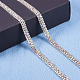 BENECREAT 2 Yards 3 Rows Crystal Rhinestone Close Chain Trims Cup Chain with Display Cards for Garment Wedding Cake Decoration CHC-BC0001-08E-3