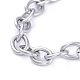 Unisex 304 Stainless Steel Cable Chain Bracelets X-BJEW-P245-39P-2