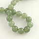 De piedras preciosas naturales aventurina verde hebras de perlas redonda G-R265-12mm-2