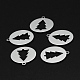 クリスマス201ステンレス製ペンダント  レーザー切断  中空  クリスマスツリーとフラットラウンド  ステンレス鋼色  22x20x1mm  穴：1.6mm STAS-R111-JA671-3