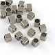 201 perles d'espacement cube en acier inoxydable X-STAS-S040-10-1