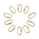 真鍮製ネジカラビナロックチャーム  ネックレス作り用  オーバル  ゴールドカラー  25.5x14x2mm  ネジ:6.5x4.5mm KK-T047-07G-1