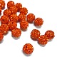 Polymer Clay Rhinestone Beads RB-C1438-12mm-A20-2