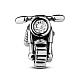 TINYSAND Motorcycle Thai 925 Sterling Silver European Beads TS-C-073-1