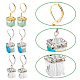 Anattasoul 3 Paar glitzernde Glaswürfel-Ohrringe in 3 Farben EJEW-AN0002-81-3