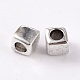 Perles d'espacement en alliage de style tibétain cube X-AB227-NF-2