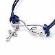 Tibetan Style Alloy Infinity Link & Charm Bracelets BJEW-JB04983-02-2