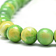 Synthetic Ocean White Jade Beads Strands G-S254-6mm-C03-4