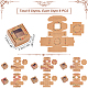 Pandahall elite 48 pz 6 scatole regalo di carta kraft creative pieghevoli quadrate in stile CON-PH0002-67-4