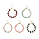 Bracelet de perles de coeur de pierres précieuses pour les femmes BJEW-JB08697-1