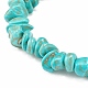 Bracciale elasticizzato con perline turchesi sintetiche BJEW-JB08051-4