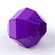 多面カットオーバル不透明なアクリルビーズ  暗紫色  6x5.5x5.5mm  穴：1.5mm  約5200個/500g PAB3044Y-8-2