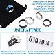 Unicraftale 16Pcs 16 Styles 201 Stainless Steel Grooved Finger Ring Settings STAS-UN0051-07-5