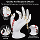 Soportes de exhibición de joyería de mano de maniquí de plástico RDIS-WH0009-013B-4