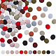 Dikosmetisch 96 Stück 12 Farben 1-Loch-Polyesterknöpfe BUTT-DC0001-03-1