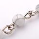 La main de perles de pierres précieuses chaînes de colliers bracelets faisant AJEW-JB00047-2