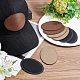 FINGERINSPIRE 9PCS Oval Leather Patch for Hats (Black DIY-FG0003-47-5