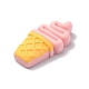 不透明樹脂模造食品デコデンカボション  ピンク  アイスクリーム  28x15x6.5mm RESI-R436-05E-3