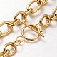 304 Stainless Steel Rolo Chain Necklace BJEW-L399-03G-2