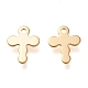 304 Stainless Steel Tiny Cross Charms STAS-K195-17G-1