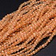 Natural Citrine Round Beads Strands G-P115-04-3